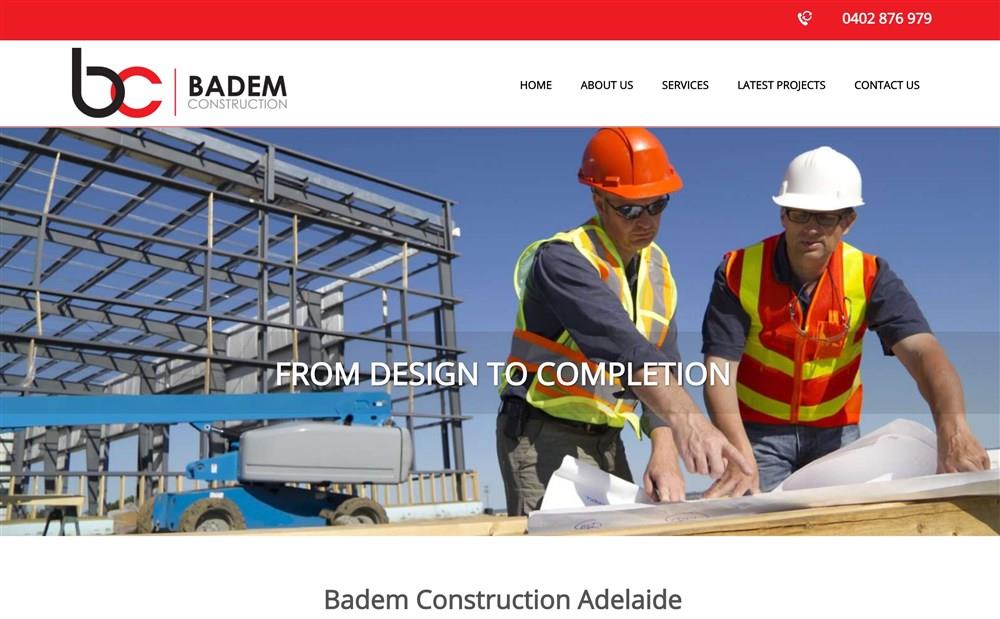 Badem Construction Website Design