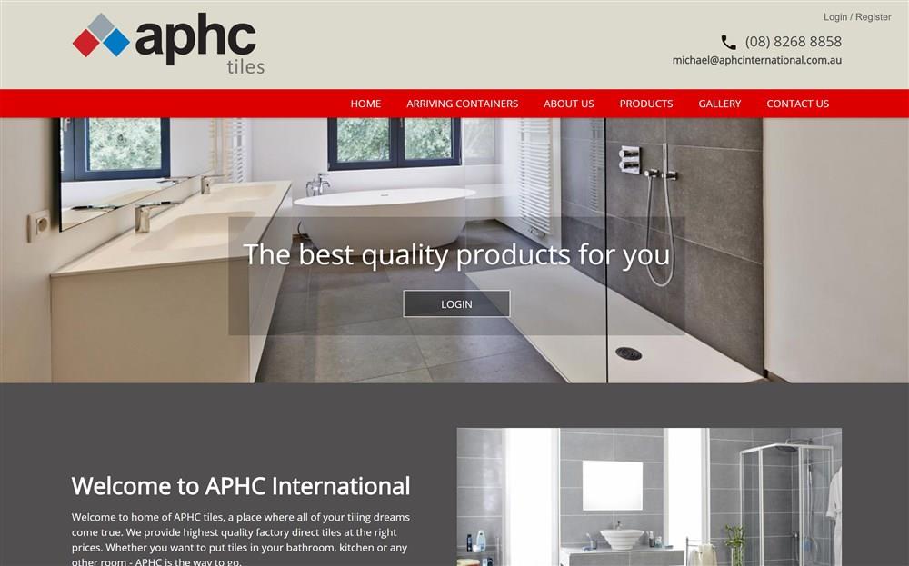 APHC Tiles Website Design